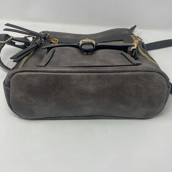 Oukupa gray adjustable strap shoulder/crossbody handbag - Picture 14 of 14